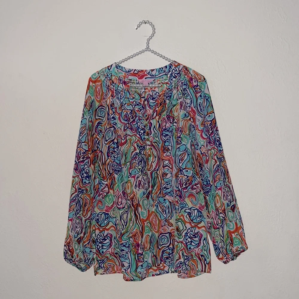 Lilly Pulitzer Elsa - rare pattern what a catch - Picture 2 of 7